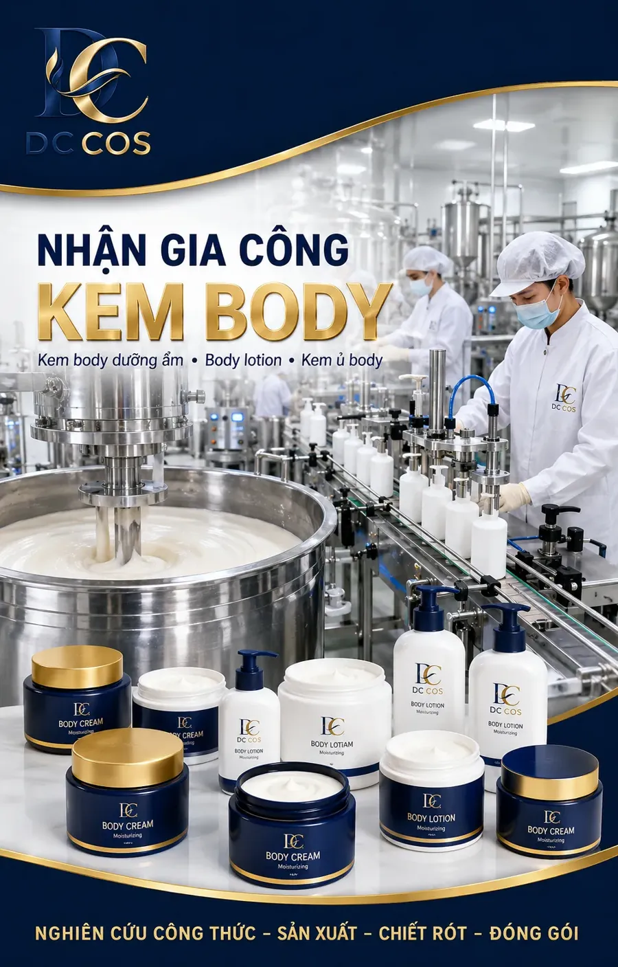 Gia công kem body