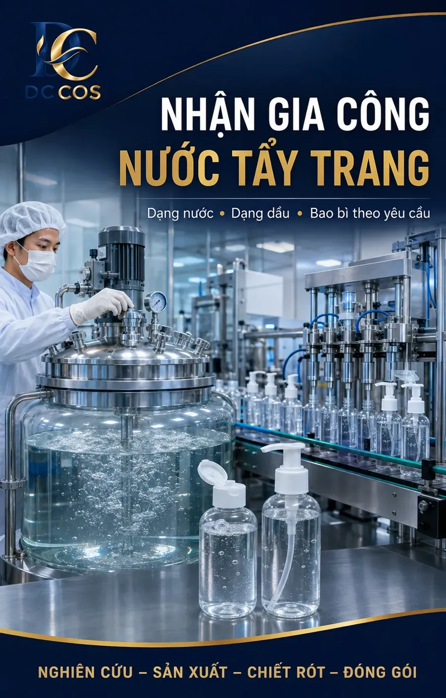 Gia công nước tẩy trang