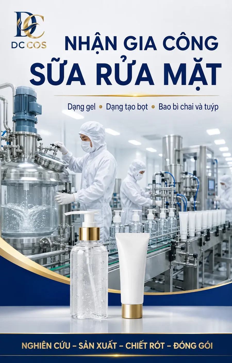 Gia công sữa rửa mặt