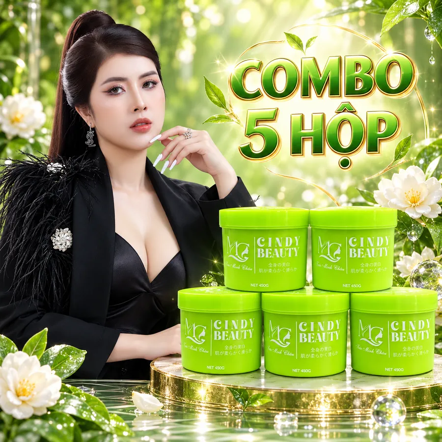 Combo 5 hộp Kem Body Cindy Beauty 450G