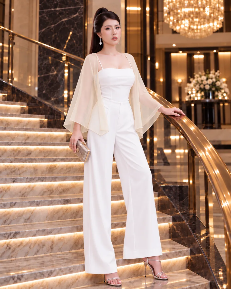 Áo Choàng Voan Tay Loe – Kem — ảnh 4