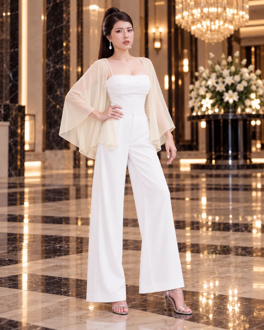 Áo Choàng Voan Tay Loe – Kem — ảnh 8