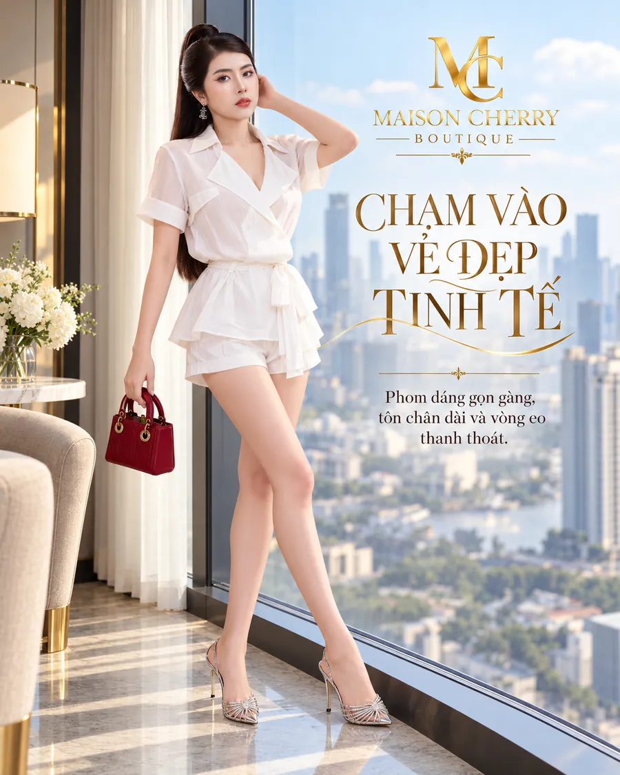 Set Short Bay Thắt Eo – 2 màu Trắng / Đen — ảnh 7