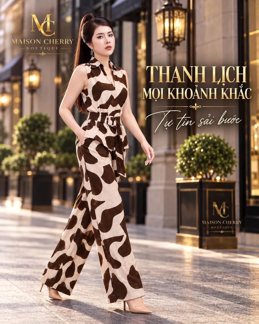Set Họa Tiết Da Bò