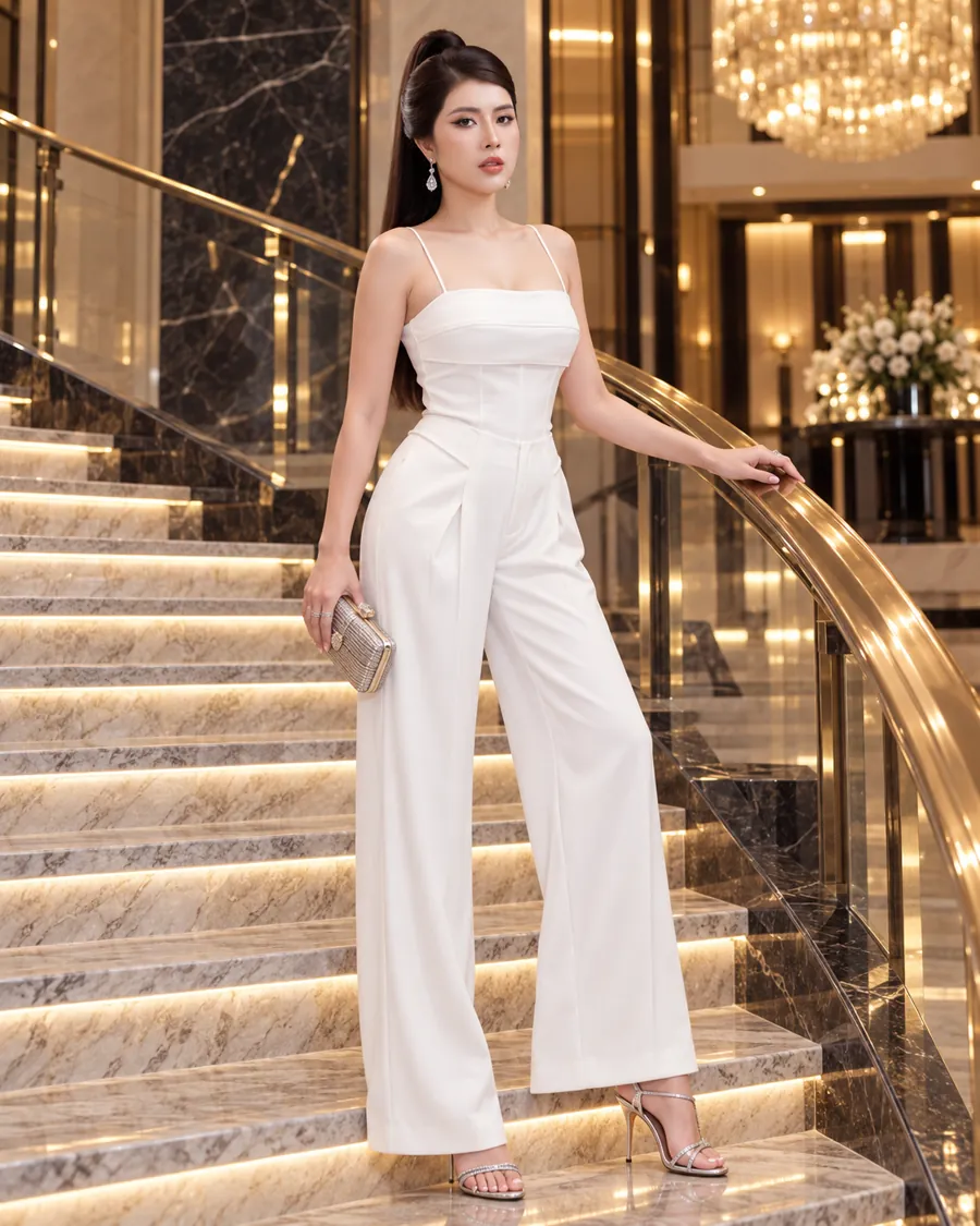 Set Áo Quây Trắng Quần Suông — ảnh 3