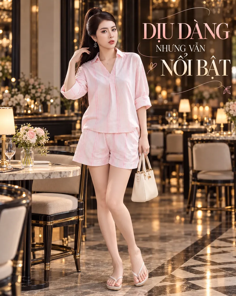 Set Sơ Mi Hồng Quần Short — ảnh 8