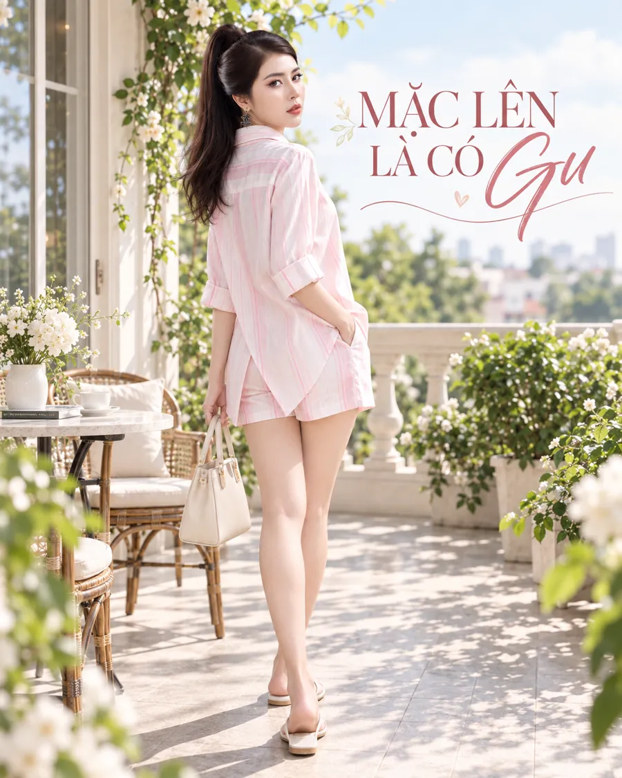 Set Sơ Mi Hồng Quần Short — ảnh 9